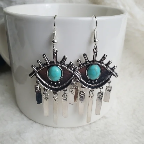 3/$15 New Evil Eye Earrings - Picture 1 of 3